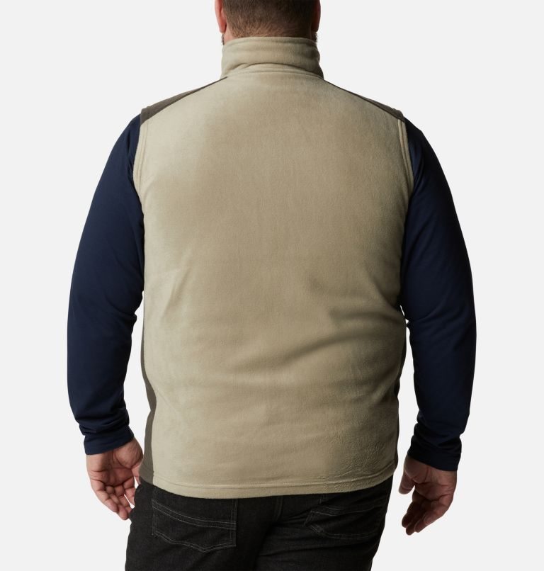 Men's Columbia Steens Mountain Fleece Vest Olive | Plus Size CA-QA154